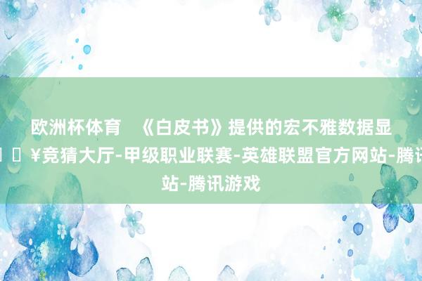 欧洲杯体育   《白皮书》提供的宏不雅数据显现-🔥竞猜大厅-甲级职业联赛-英雄联盟官方网站-腾讯游戏