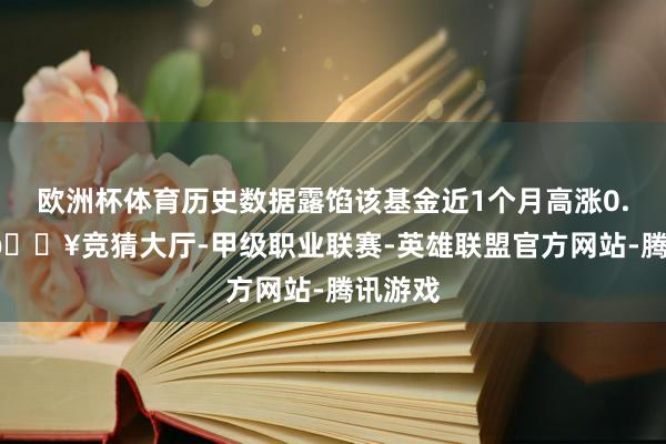 欧洲杯体育历史数据露馅该基金近1个月高涨0.85%-🔥竞猜大厅-甲级职业联赛-英雄联盟官方网站-腾讯游戏
