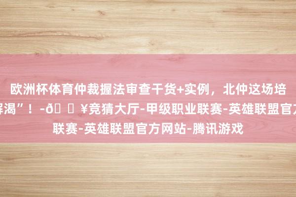 欧洲杯体育仲裁握法审查干货+实例，北仲这场培训“解惑”又“解渴”！-🔥竞猜大厅-甲级职业联赛-英雄联盟官方网站-腾讯游戏