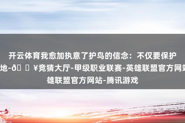 开云体育我愈加执意了护鸟的信念：不仅要保护它们的栖息地-🔥竞猜大厅-甲级职业联赛-英雄联盟官方网站-腾讯游戏