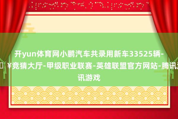 开yun体育网小鹏汽车共录用新车33525辆-🔥竞猜大厅-甲级职业联赛-英雄联盟官方网站-腾讯游戏