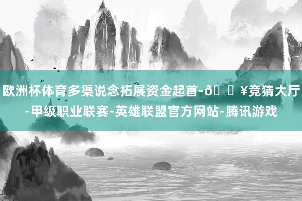 欧洲杯体育多渠说念拓展资金起首-🔥竞猜大厅-甲级职业联赛-英雄联盟官方网站-腾讯游戏