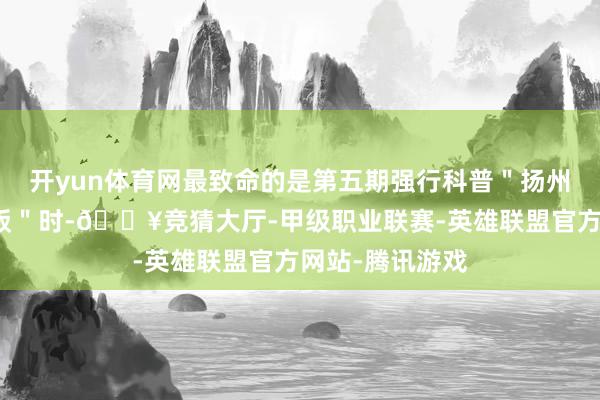 开yun体育网最致命的是第五期强行科普＂扬州炒饭要用隔夜饭＂时-🔥竞猜大厅-甲级职业联赛-英雄联盟官方网站-腾讯游戏