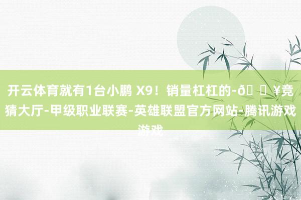 开云体育就有1台小鹏 X9！销量杠杠的-🔥竞猜大厅-甲级职业联赛-英雄联盟官方网站-腾讯游戏