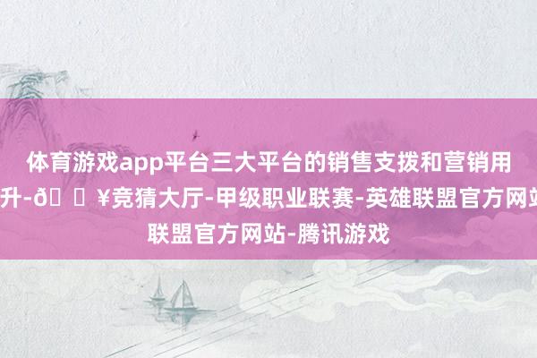 体育游戏app平台三大平台的销售支拨和营销用度均大幅攀升-🔥竞猜大厅-甲级职业联赛-英雄联盟官方网站-腾讯游戏