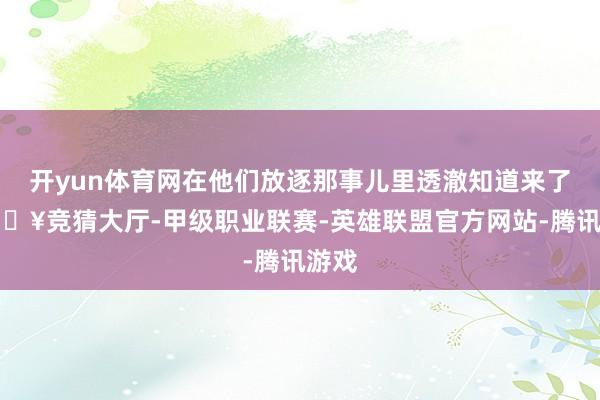 开yun体育网在他们放逐那事儿里透澈知道来了-🔥竞猜大厅-甲级职业联赛-英雄联盟官方网站-腾讯游戏