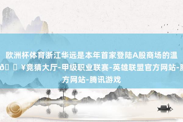 欧洲杯体育浙江华远是本年首家登陆A股商场的温州企业-🔥竞猜大厅-甲级职业联赛-英雄联盟官方网站-腾讯游戏