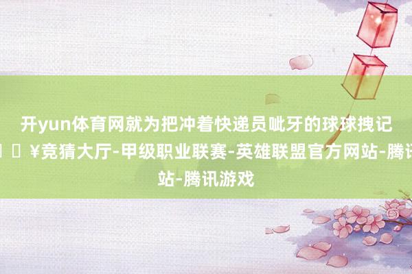 开yun体育网就为把冲着快递员呲牙的球球拽记忆-🔥竞猜大厅-甲级职业联赛-英雄联盟官方网站-腾讯游戏