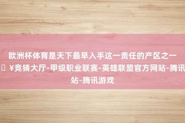 欧洲杯体育是天下最早入手这一责任的产区之一-🔥竞猜大厅-甲级职业联赛-英雄联盟官方网站-腾讯游戏